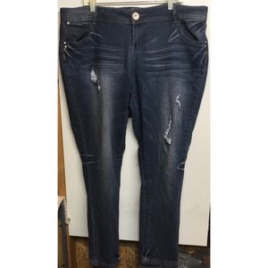 Ladies Plus Size 20 Almost Famous Distressed Jeans